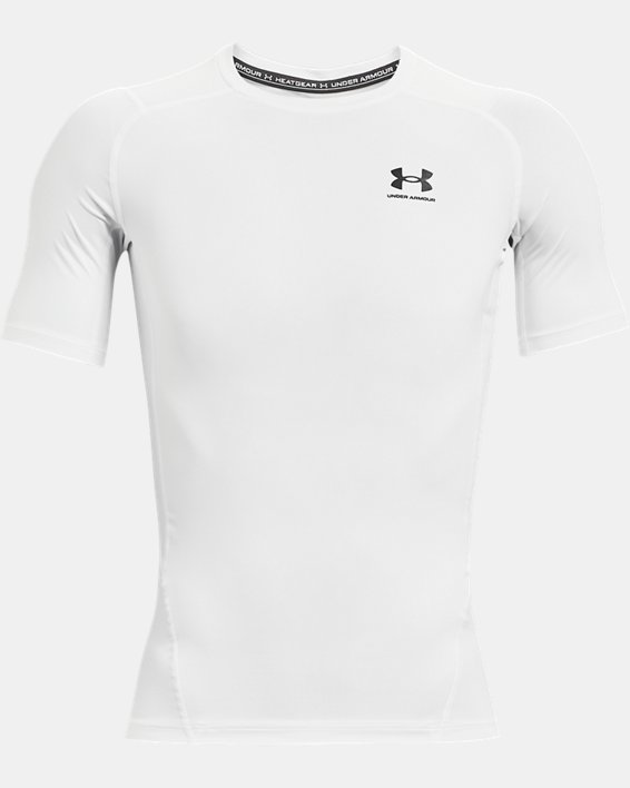 Men's HeatGear® Short Sleeve, White, pdpMainDesktop image number 4